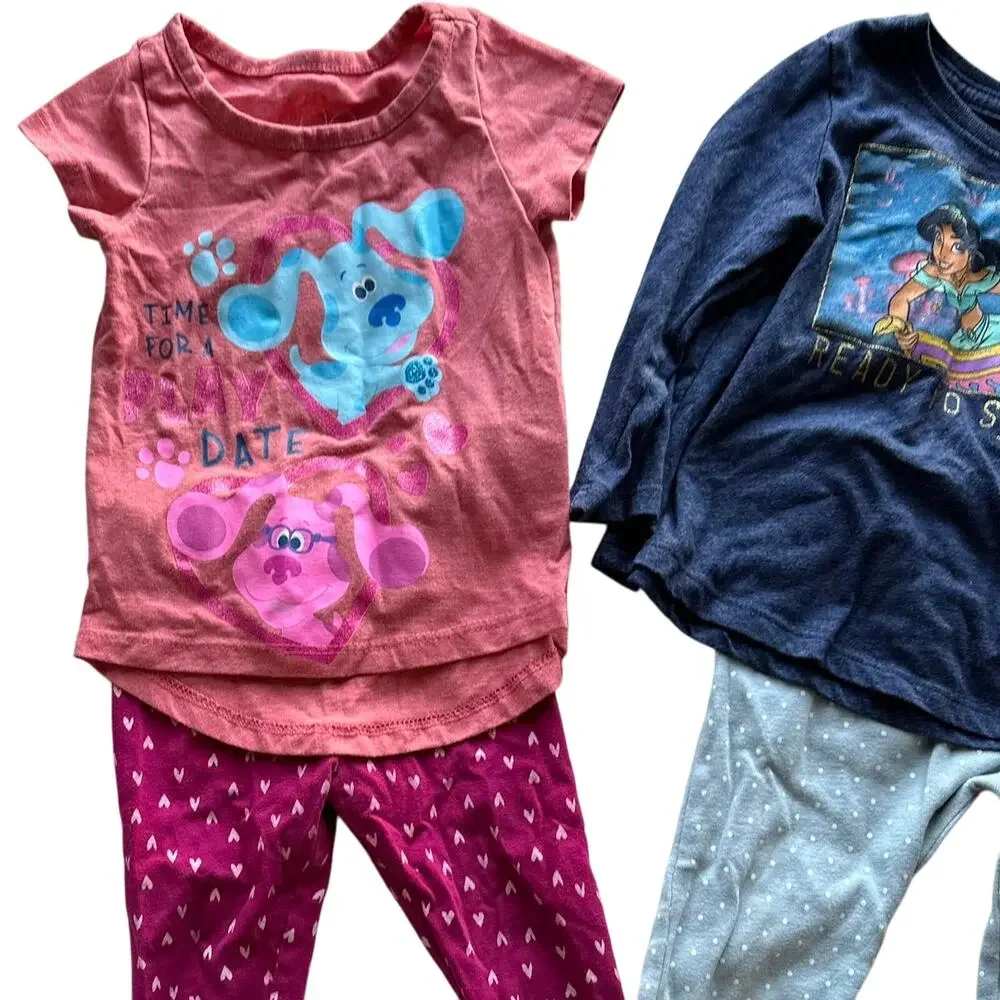 Girls Clothing Bundle Size 18 Months Outfit Set Tops Bottoms Princess Jasmine